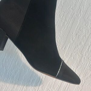 River Island Black Ankle Boots with Silver Accent